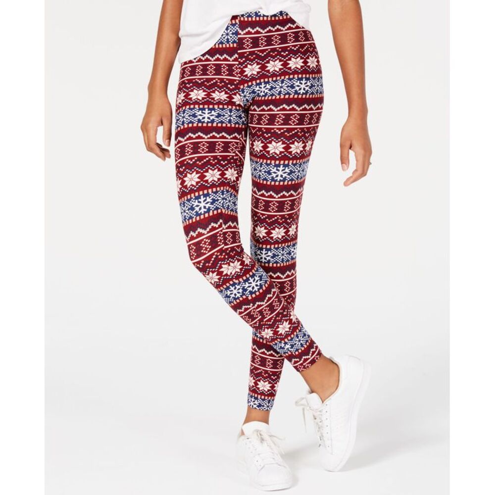 Planet Gold Juniors Printed Holiday Leggings